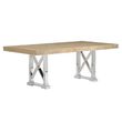 Impero Marble Pedestal Dining Table with Stainless Steel Base - Variation Available